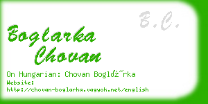 boglarka chovan business card